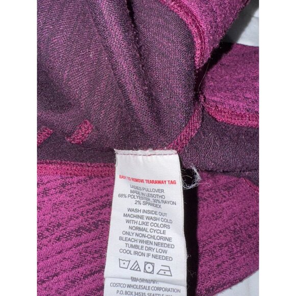 Kirkland Womens XXL Fuchsia Heather Pullover Sweater Polyester/Rayon Blend - Picture 4 of 8
